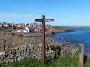 Arriving at Crail on the Fife Coastal Path