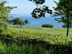 views over aberdour golf course